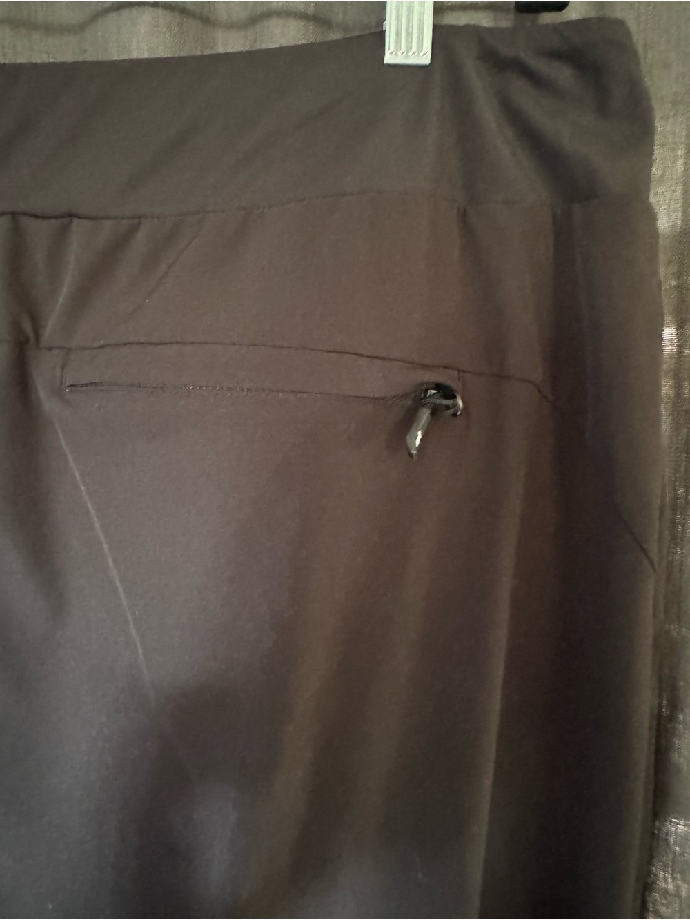Women's Black Drawstring Track Pants with Zip Pockets - Picture 6 of 6